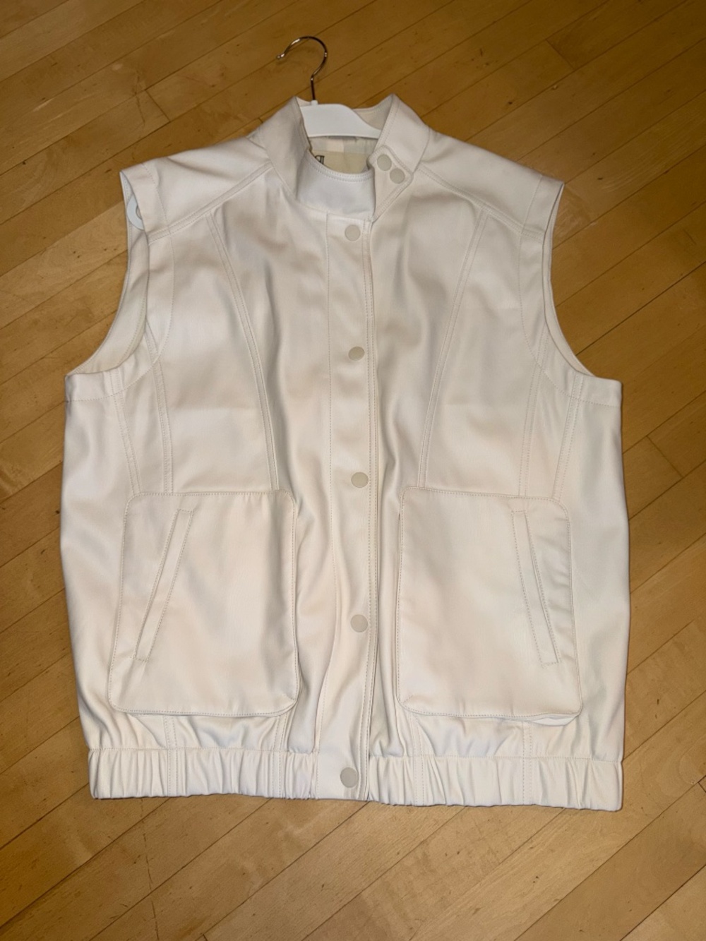 Pilcro by Anthropologie ecru biker vest,XL, GP1529 - Picture 5 of 8